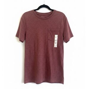 NWT Goodfellow & Co Men’s Marled Red Short Sleeve Tee Size Small